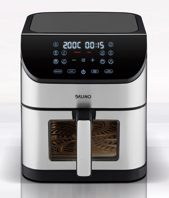 BRUNO φριτέζα αέρος BRN-0194, 8lt, 1800W, inox/μαύρη