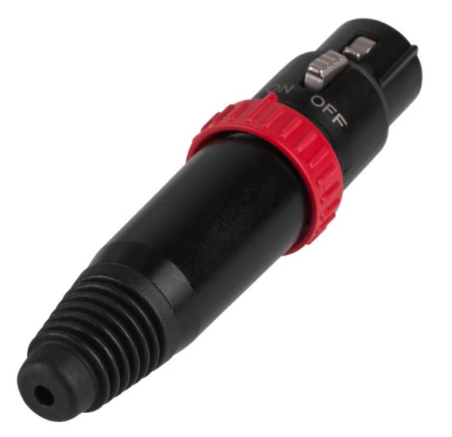 Neutrik NC3FXS-B Female XLR Connector with On-Off Switch - Black