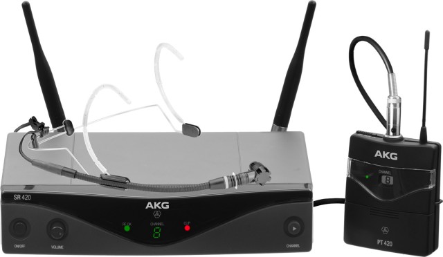 AKG WMS 420 HEADSET WIRELESS HEAD SYSTEM 8 FREQUENCY