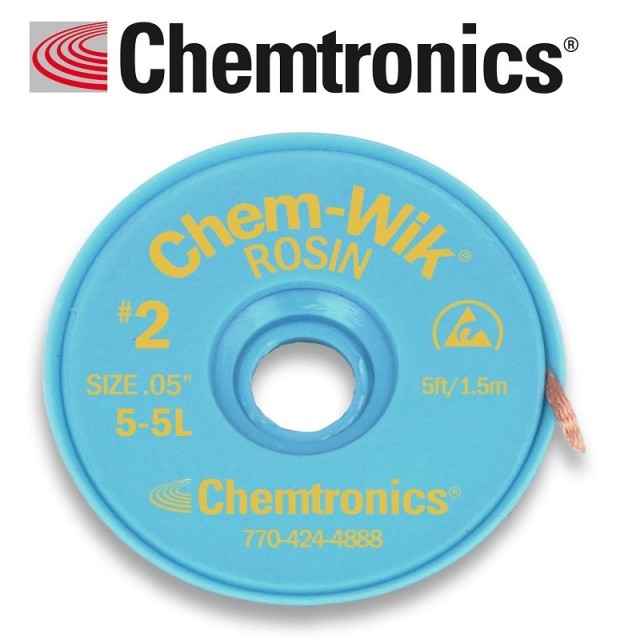 Chemtronics Chem-wik Rosin 5-5l Σύρμα Αποκόλλησης 1,27mm 0 05” 1.5μ