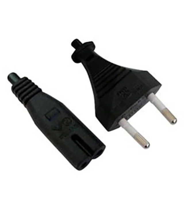ΚΑΛΩΔΙΟ ΤΡΟΦΟΔΟΣΙΑΣ 2X0.75mm²1.5m ΟΚΤΑΡΑΚΙ ΜΑΥΡΟ YUN