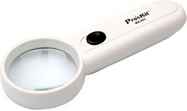 Proskit Μεγεθυντικός Φακός Χειρός με Φως Λευκός Φ46mm (3.5X)