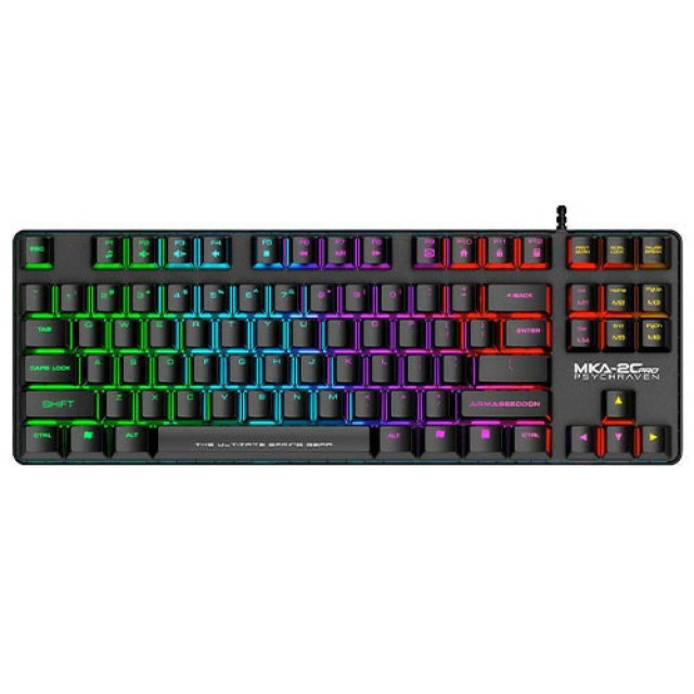 Teclado mecánico para juegos ARMAGGEDDON Psychraven (MKA-2C-PRO) - USB - Negro