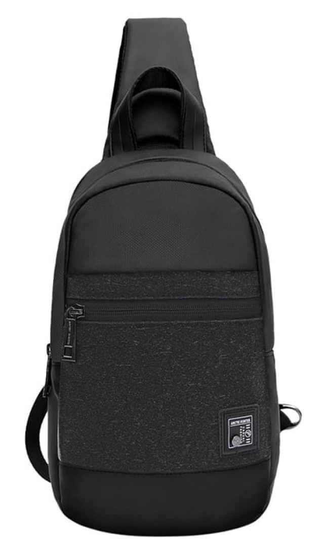 ARCTIC HUNTER τσάντα Crossbody XB0060 με θήκη tablet, αδιάβροχη, μαύρη
