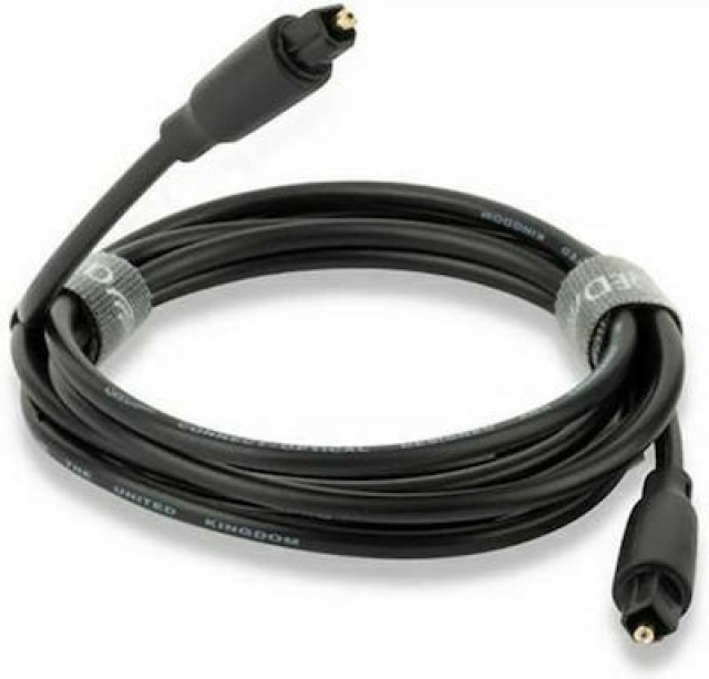 Cable Audio Óptico QED TOS macho - TOS macho Negro 3m (QE8177)