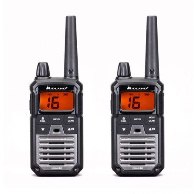 Midland XT 70 PRO Ασύρματοι PMR446/LPD 101CH 500mW Σετ 2 Τεμαχίων