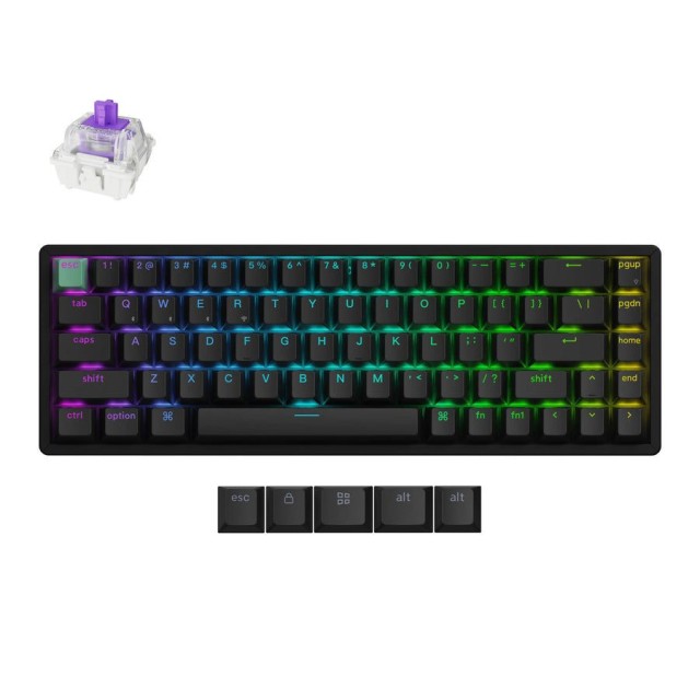 Keychron K6 HE (K6H-J1) Shine-Through Wireless Magnetic Hall Effect RGB Keyboard 65% US Layout
