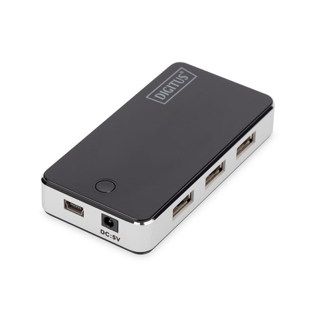DIGITUS DA-70222 HUB 7 PORT USB 2.0 ΜΕ ΤΡΟΦΟΔΟΤΙΚΟ