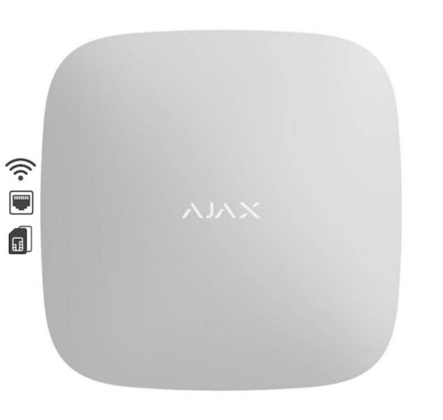 Pannello di allarme wireless Ajax Hub Plus bianco