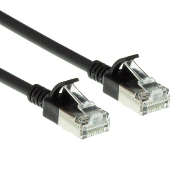 U/FTP 0.25m Cat6a Μαυρο Slim LSZH