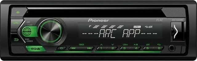 Pioneer DEH-S121UBG Radio-CD, USB with Green Key Lighting & Remote Control