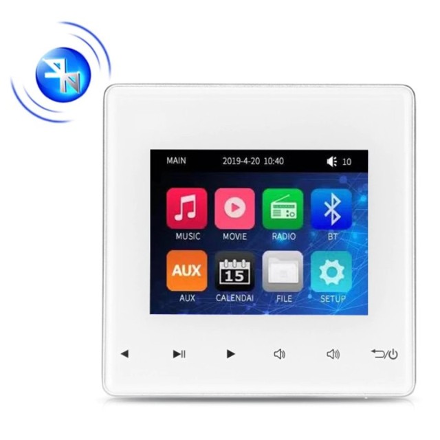 Wandmontierter Verstärker / Bluetooth / TF / AUX / FM - A2Z