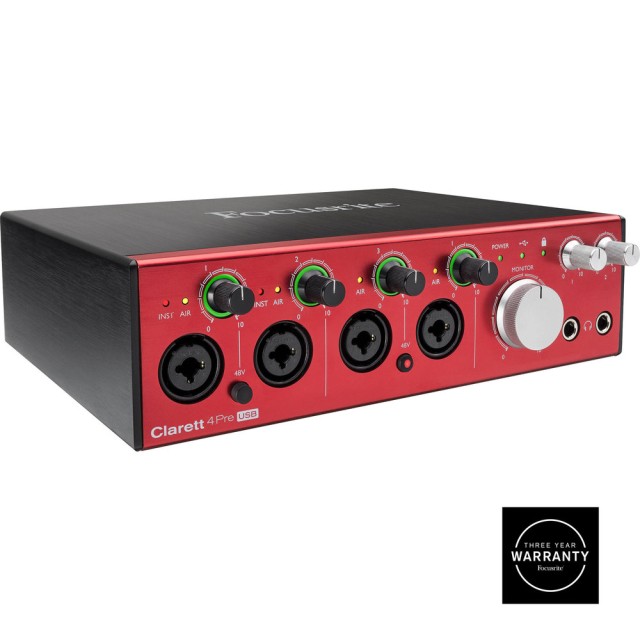 FOCUSRITE CLARETT 4 PRE USB  AUDIO MIDI INTERFACE