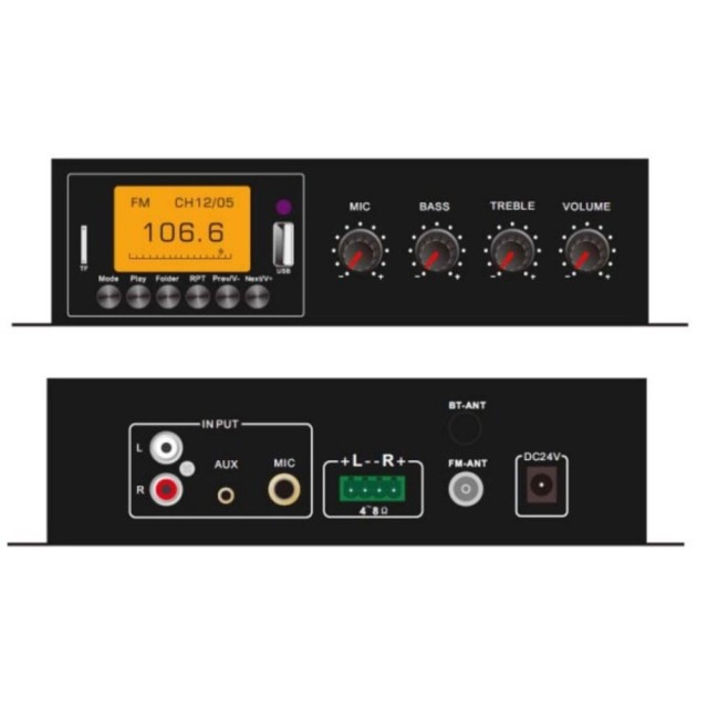 CMX AUDIO 2x50W Stereo Amplifier with USB / Bluetooth / FM - D250U