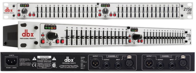 DBX, 215S, Γραφικό equalizer 2x15 περιοχών