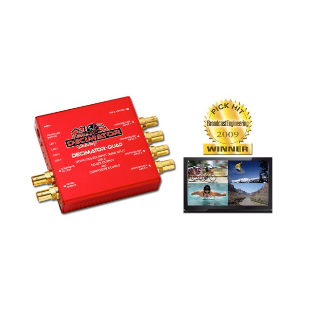 Quad-split multiview, SD-SDI/Composite out - DD-DEC-QUAD