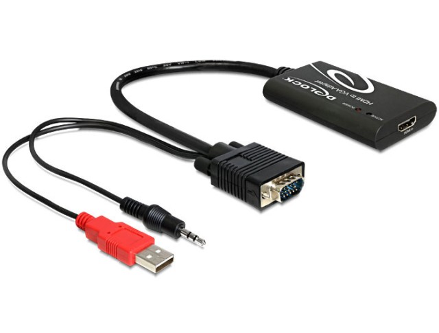 Delock 62408 VGA & Audio Adapter to HDMI