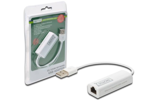 Digitus, DN-10050-1, 100 Mbps Digitus USB2.0 Network Adapter for Ethernet