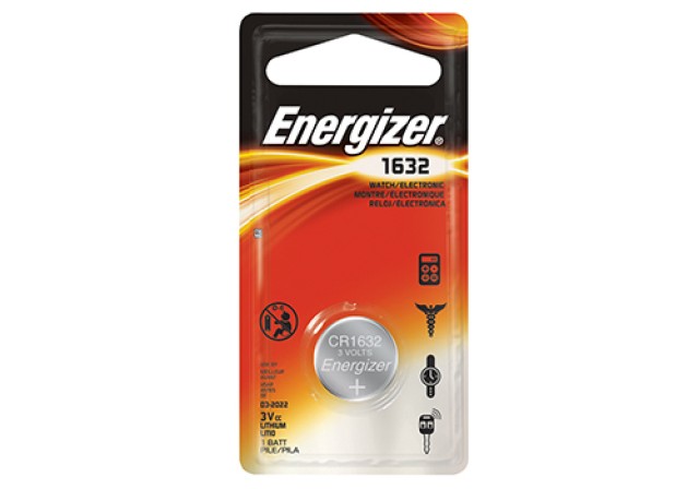 Energizer, CR1632, Μπαταρία Λιθίου, 3V