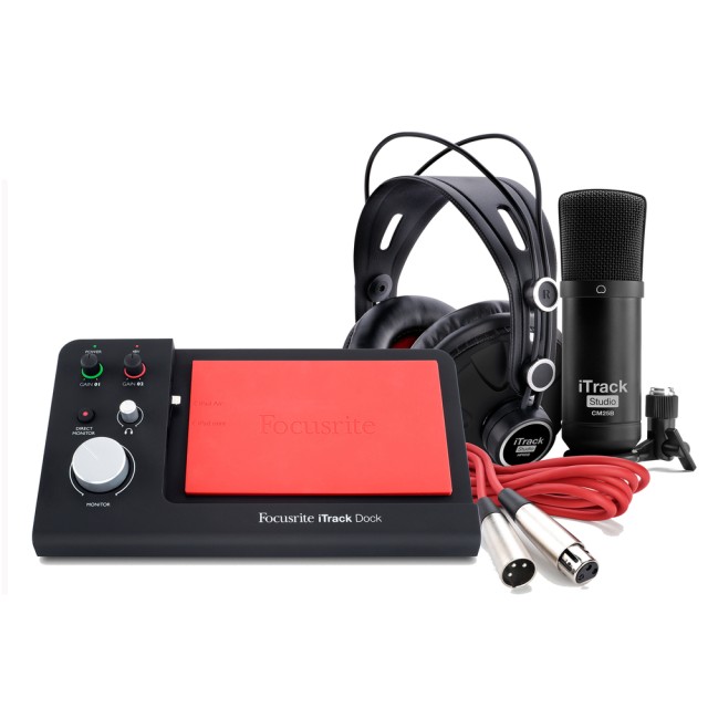 FOCUSRITE ITRACK DOCK STUDIO PACK SOUNDKARTE FÜR IPAD + MIC + KOPFHÖRER