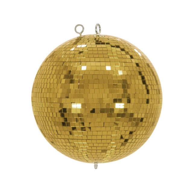 MIRROR BALL 30CM GOLD - MIRROR BALL 30CM GOLD