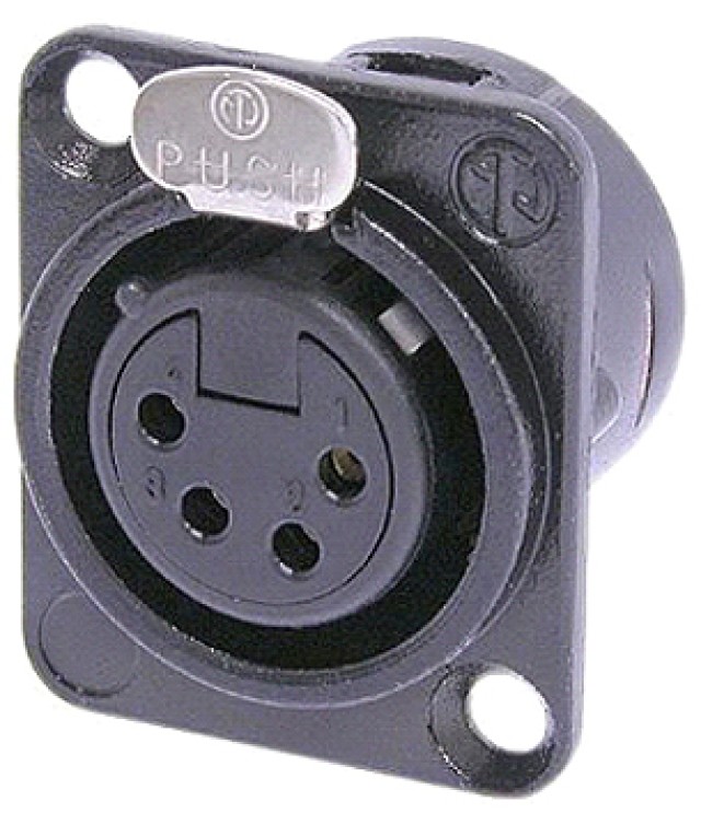 4-PIN NICKEL ΘΗΛ.XLR ΒΑΣ.ΤΕΤΡ.
