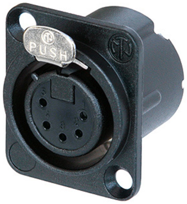 5-PIN ΜΑΥΡΟ ΘΗΛ.XLR ΒΑΣ.ΤΕΤΡ.
