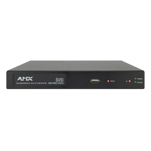 SVSI Stand-alone H.264 Decoder with USB for record - NMX-DEC-N3232