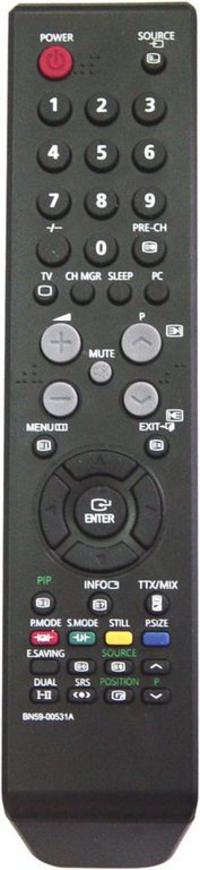OEM, 0106, Remote control compatible with SAMSUNG BN59-00531