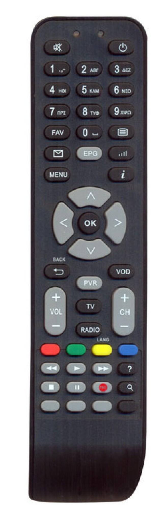 OEM, 0128, Remote control compatible with KAONMEDIA satellite for OTE TV