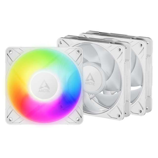 Arctic P12 Pro A-RGB (White) - 3 Pack - PWM 120mm Case Fan Value Pack - max 3000 RPM - PWM regulate