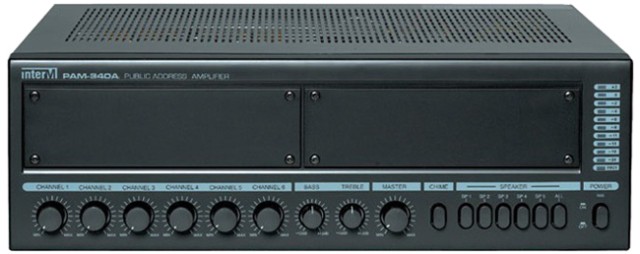 INTER-M PAM-340A 340W / 100V 5 ZONAS AMPLIFICADORES MIXTOS 6 ENTRADAS