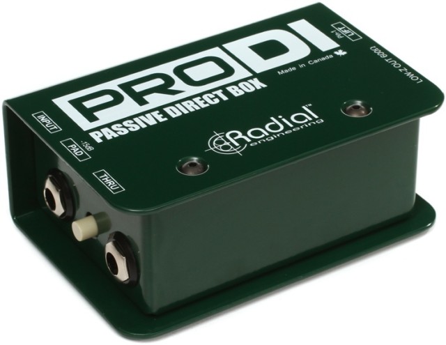 Radial, PRO-DI, Παθητικό DI-Box -15dB απόκριση συχνότητας: 20Hz-18kHz, GROUNDLIFT διακόπτης