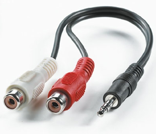 Roline, 11.09.4340AR, 2xRCA en 1xJACK 3.5mm. - 0.20 m.