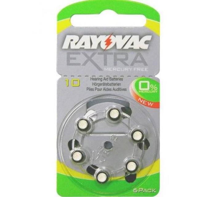 Rayovac, 10, pila para audífonos 1,45 V.