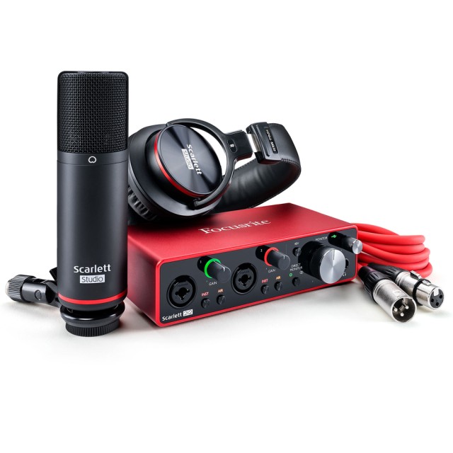 FOCUSRITE SCARLETT 2I2 STUDIO 3RD SCHEDA AUDIO 2I2 3ND GEN + MICROFONO + CUFFIE