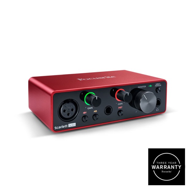 SCARLETT SOLO 3. GEN SOUNDKARTE USB 1IN / 2OUT