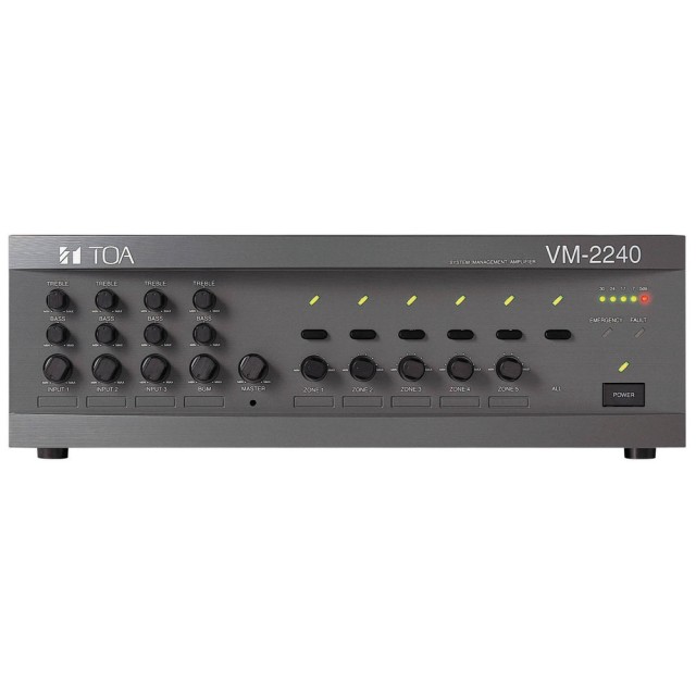 TOA VM-2240 ER MIXER-AMPLIFIER 4 INPUTS 240W / 100V 5 ZONES