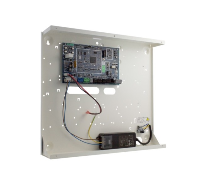 DSC POWERSERIES PRO HS3128-KIT1EN Panel de alarma híbrido de 8 a 128 zonas con caja metálica y fuente de alimentación de grado 3