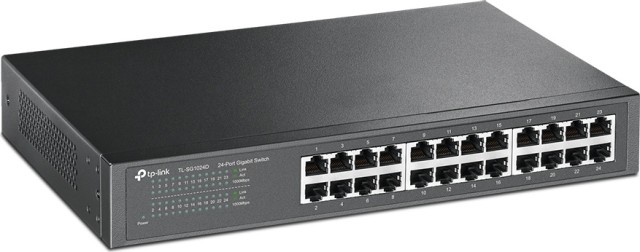 Switch L1024 non gestito TP-LINK TL-SG9D V2 con porte Ethernet 24 Gigabit (1 Gbps)