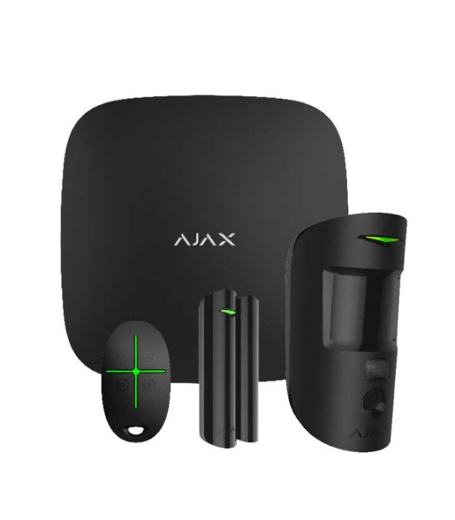 Sistema di allarme wireless Ajax Starter Kit Cam Black