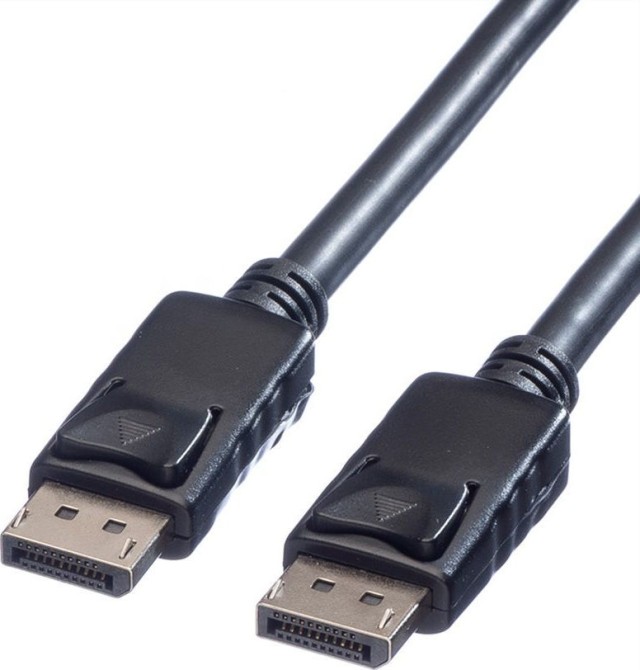 Roline - 11.04.5604 - Kabel Displayport v1.2 Stecker auf Displayport v1.2 Stecker 7.5m Schwarz