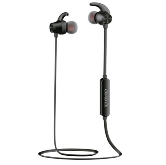 AIWA ESTBT-400BK Ασύρματα Ακουστικά In-Ear με τηλεχειριστήριο + Μικρόφωνο