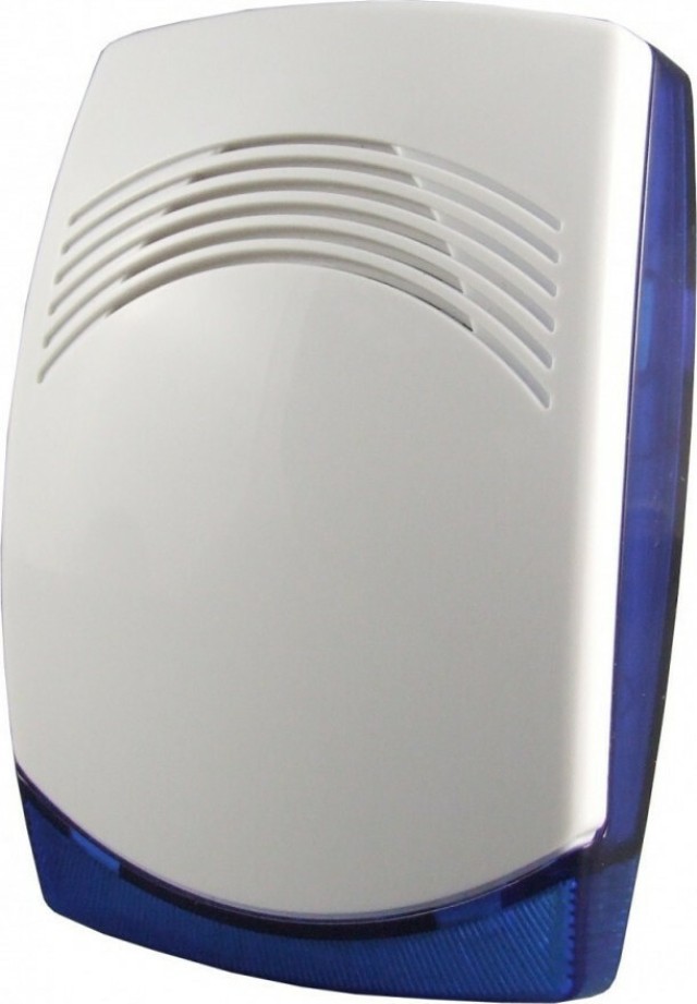 CQR Piccolo Indoor Alarm Siren 115dB 12V with Blue Light