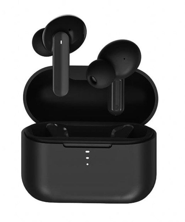 QCY T10 TWS SCHWARZ DUAL ARMATURE TREIBER 4-MIC NOISE CANCEL. TRUE WIRELESS EARBUDS SCHNELLLADUNG 600 mAh (Schwarz)