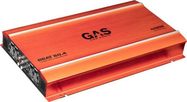 Gas Car Audio Beat80.4 4 Channel 4x80W RMS Car Amplifier