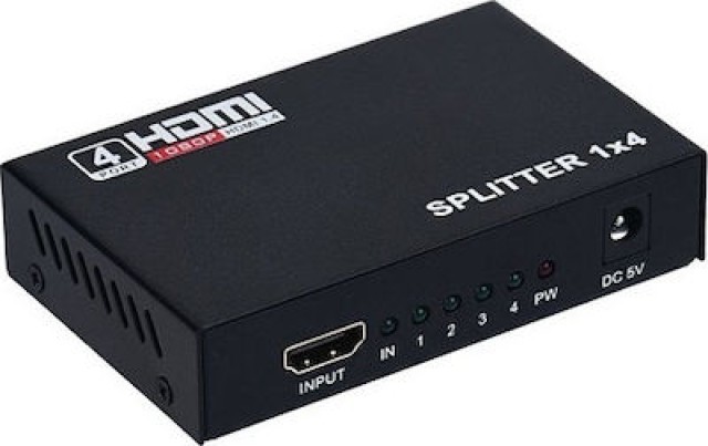 Vnzane HDMII splitter 1 σε 4 οθόνες 3D 1.4