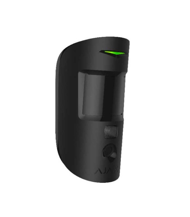 Rilevatore di movimento PIR wireless Ajax Motion Cam nero con telecamera