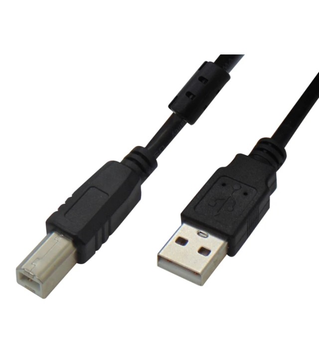 ΚΑΛΩΔΙΟ USB 2.0 A/M B/M 1.8m ΔΕΔΟΜΕΝΩΝ ΜΕ ΦΕΡΡΙΤΗ HIGH SPEED ΜΑΥΡΟ VIC BAG OWI