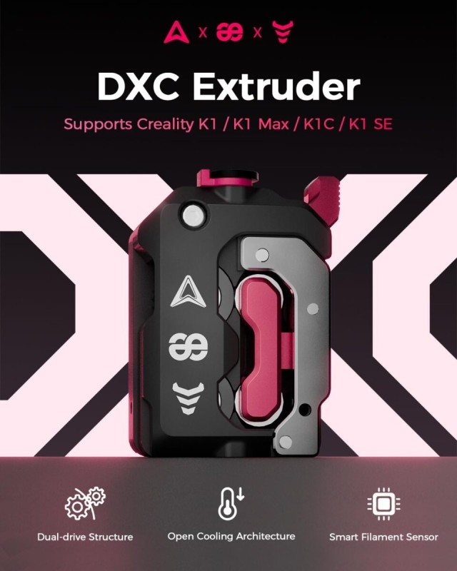 Creality DXC Extruder for K1, K1 Max, K1C, K1 SE - plug and play no conversions needed